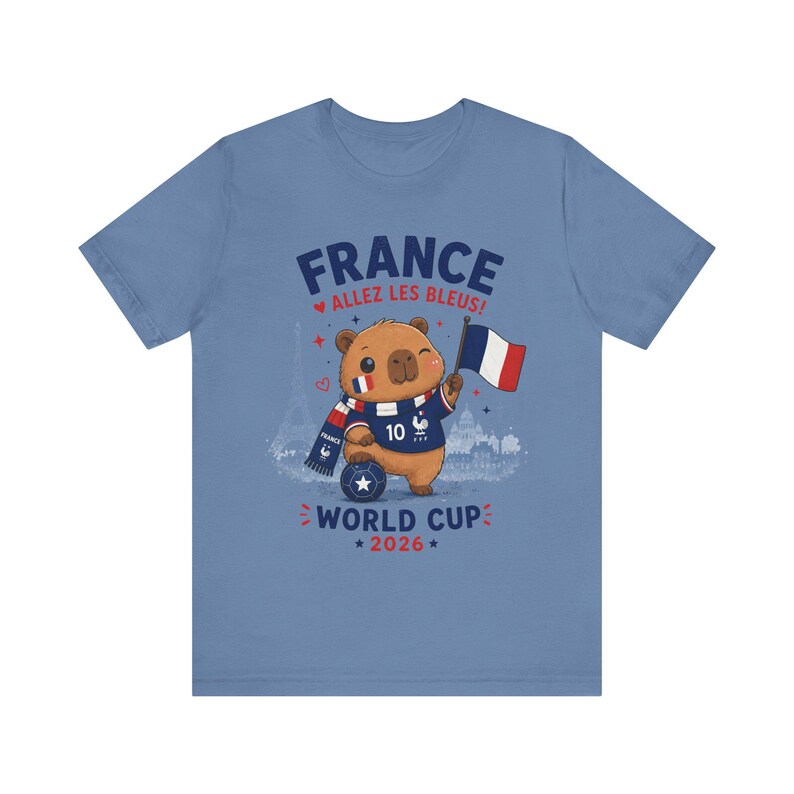 France World Cup 2026 Shirt, Allez Les Bleus Capybara Tee, France Football Gift, Les Bleus Fan Shirt, French Soccer Tee, Football Fan Gift image 14