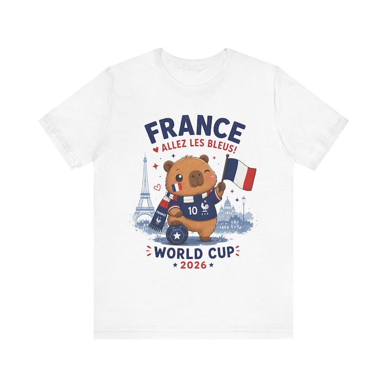 France World Cup 2026 Shirt, Allez Les Bleus Capybara Tee, France Football Gift, Les Bleus Fan Shirt, French Soccer Tee, Football Fan Gift image 10