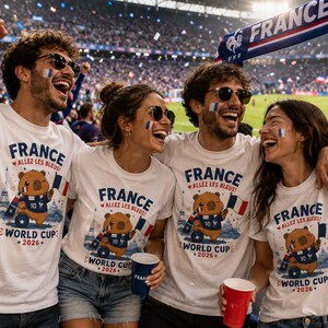 France World Cup 2026 Shirt, Allez Les Bleus Capybara Tee, France Football Gift, Les Bleus Fan Shirt, French Soccer Tee, Football Fan Gift image 3