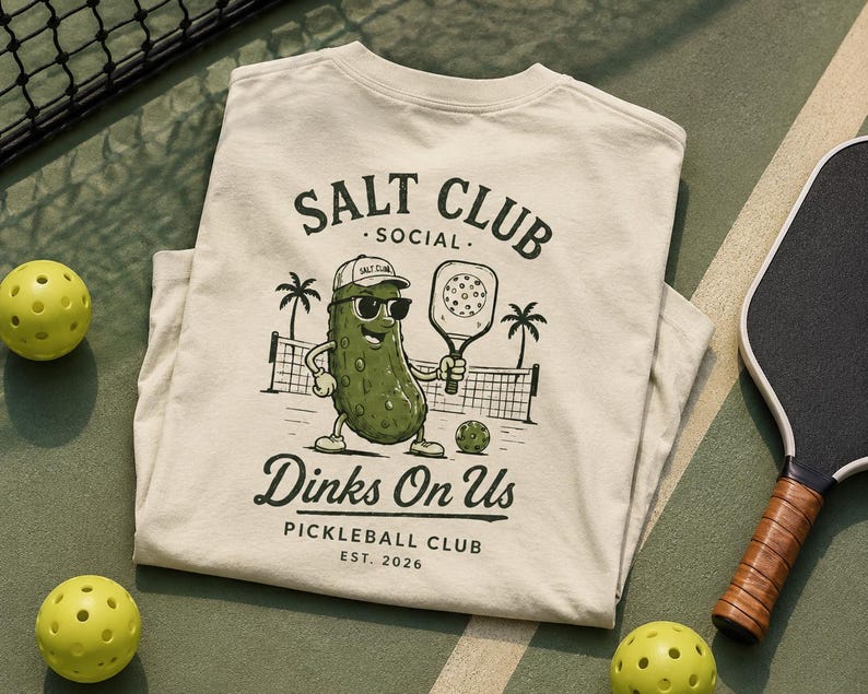 Pickleball Shirt, Dinks On Us Pickleball Tee, Funny Pickleball Gift, Pickleball Player Shirt, Pickle Graphic Tee, Pickleball Gift For Her image 2