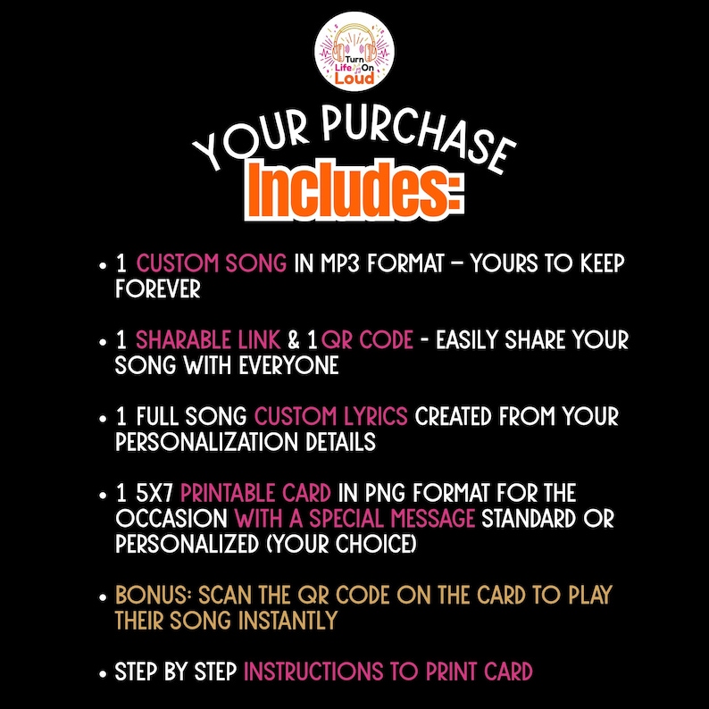 Custom Song With Lyrics for Mom + Printable Mother’s Day Card With QR ...