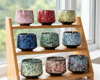 Reaktivglasur Keramik Teetasse, 200 ml Handgefertigte Kaffeetasse, Handgemachte Keramik Tasse, Einzigartiges Wohnkultur Geschenk