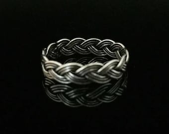 Bague tournante, alliance délicate en argent sterling 925, bague de promesse, bague authentique, faite main pour vous