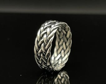 Bague tournante, alliance délicate en argent sterling 925, bague de promesse, bague authentique, faite main pour vous