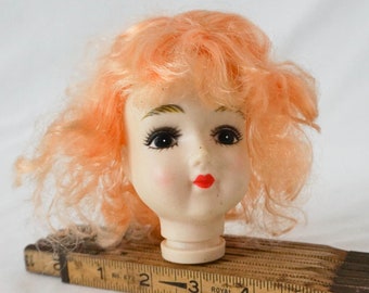 Elegant Girl Doll Head / Blonde or Brunette / Vintage 70s 80s Retro Children
