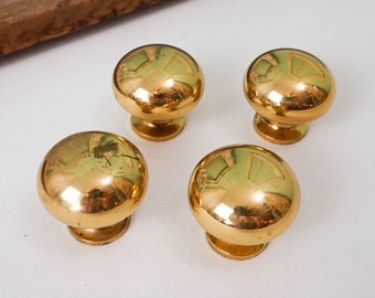 Various Lots of Solid Brass Drawer Knobs Pulls / Shiny or Irregular Wear and Finish / Vintage Replacement Cabinet Hardware