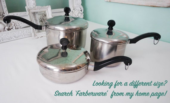 Farberware 1-1/2 Quart Sauce Pot With Lid / Vintage Stainless