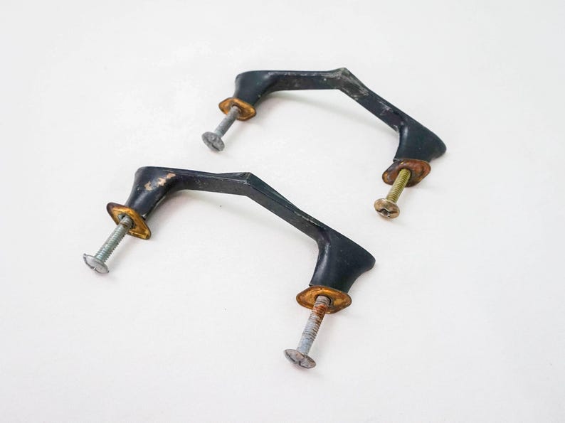 Set of TWO 2 Chevron Shaped Handles for Drawer or Door