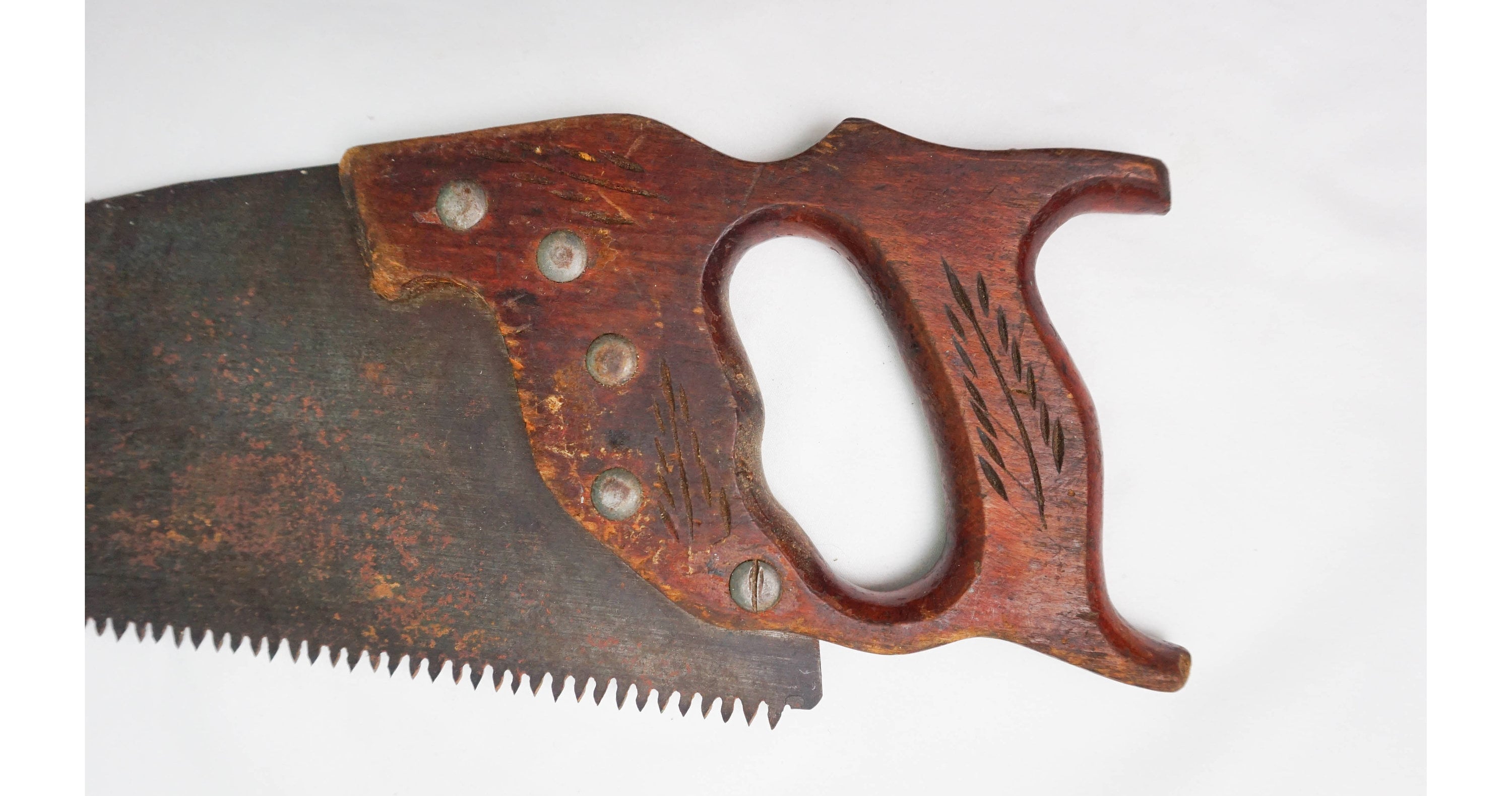 Antique Hand Saw With Large Teeth 5ppi 