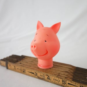 Pairs of Two Various Animal Doll Heads for Reuse or Repurpose / Vintage Elephant Rabbit Pig Childrens Toy PAIR (2) BOY PIG