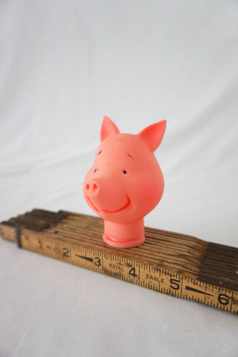 Pairs of Two Various Animal Doll Heads for Reuse or Repurpose / Vintage Elephant Rabbit Pig Childrens Toy PAIR (2) BOY PIG