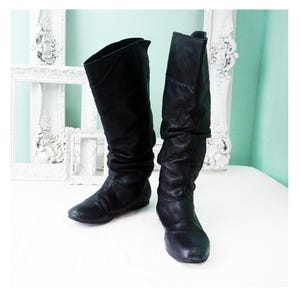 black dress boots no heel No Heel Flat Boots