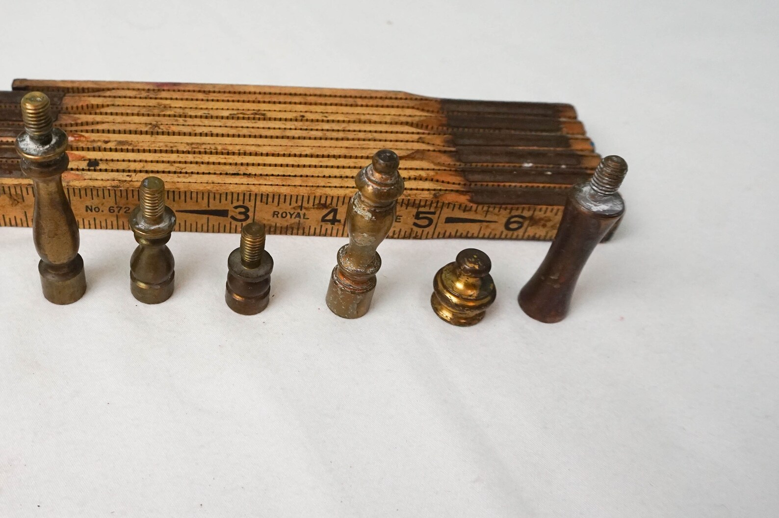 Choose ONE Solid Brass Lamp Harp Finial or Extender / Vintage Etsy