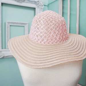 1960s Sheer Womens Sun Hat / Stylish MCM Vintage Fashion