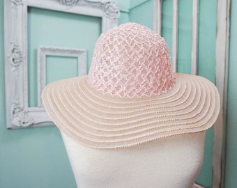 1960s Sheer Womens Sun Hat / Stylish MCM Vintage Fashion