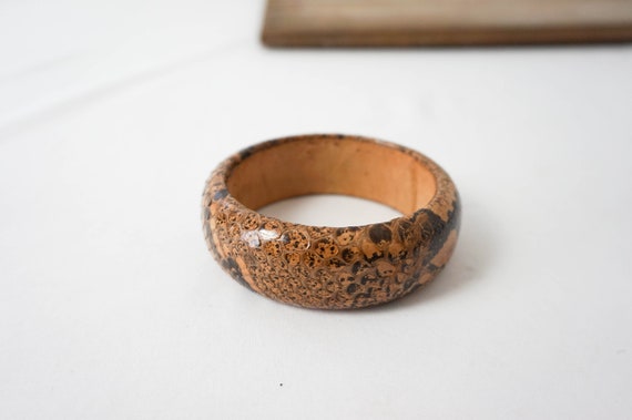 Python Snake Bangle Bracelet with Leather Lining … - image 5