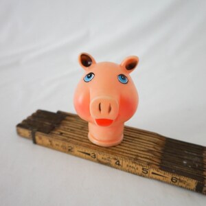 Pairs of Two Various Animal Doll Heads for Reuse or Repurpose / Vintage Elephant Rabbit Pig Childrens Toy PAIR (2) GIRL PIG