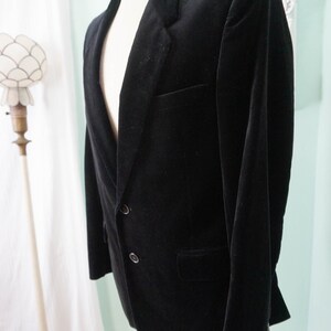 Black Velvet Menswear Jacket / Vintage Men Tux Tuxedo Sz Large - Etsy