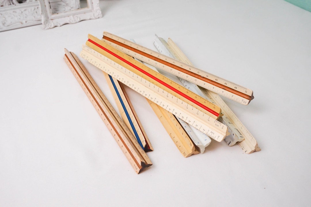 Choose Three Drafting Rulers / Three-sided Staedtler Westcott Bruning ...