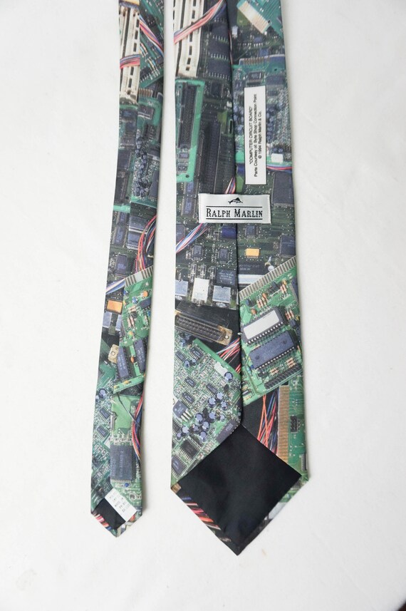 Computer Geek Techie Necktie with Circuit Boards … - image 6