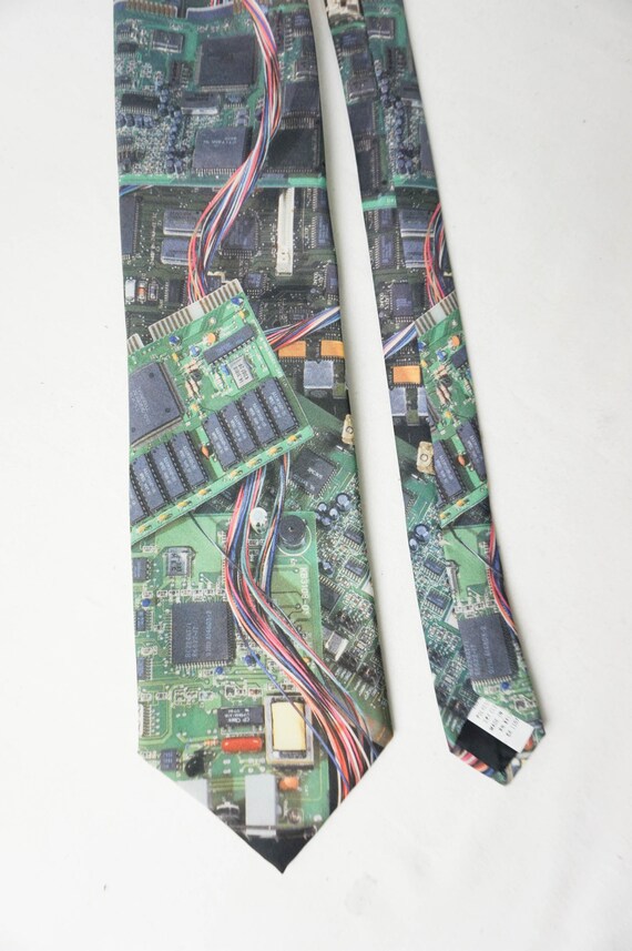 Computer Geek Techie Necktie with Circuit Boards … - image 5