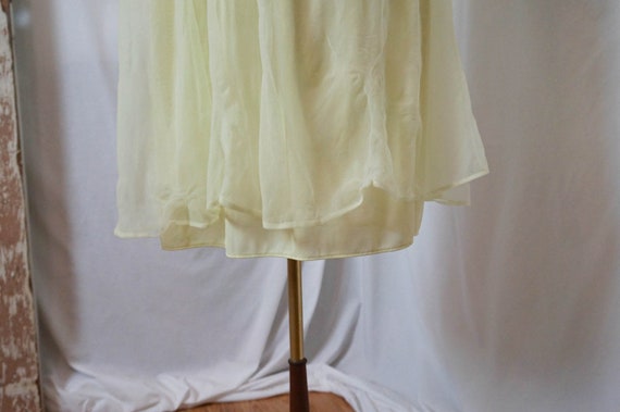 Sheer Yellow Vintage Nightgown  Women Sz S - image 7