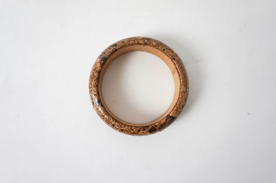 Python Snake Bangle Bracelet with Leather Lining … - image 6