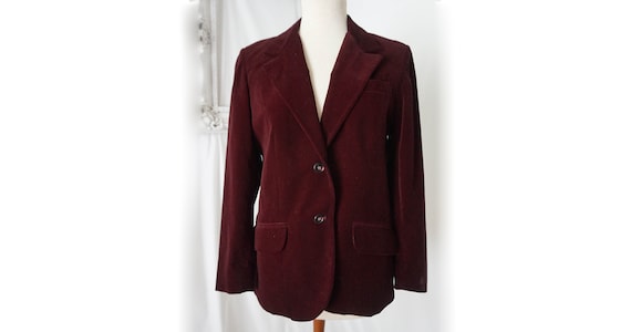 Purple Velvet Women's Jacket  / Vintage Business … - image 1