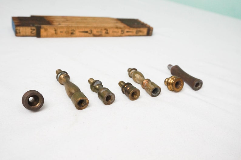 Choose ONE Solid Brass Lamp Harp Finial or Extender / Vintage Etsy