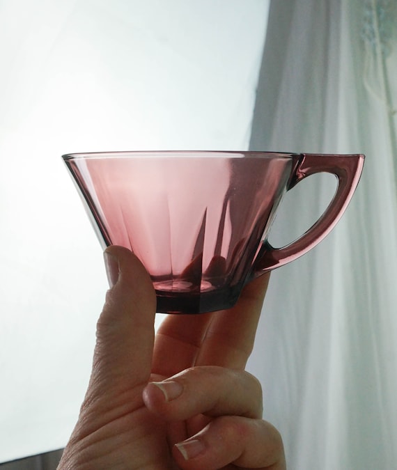 Choose a Piece Moroccan Amethyst Glass Dinnerware / Vintage Purple Hazel Atlas Octagonal Plates Cups and Bowls