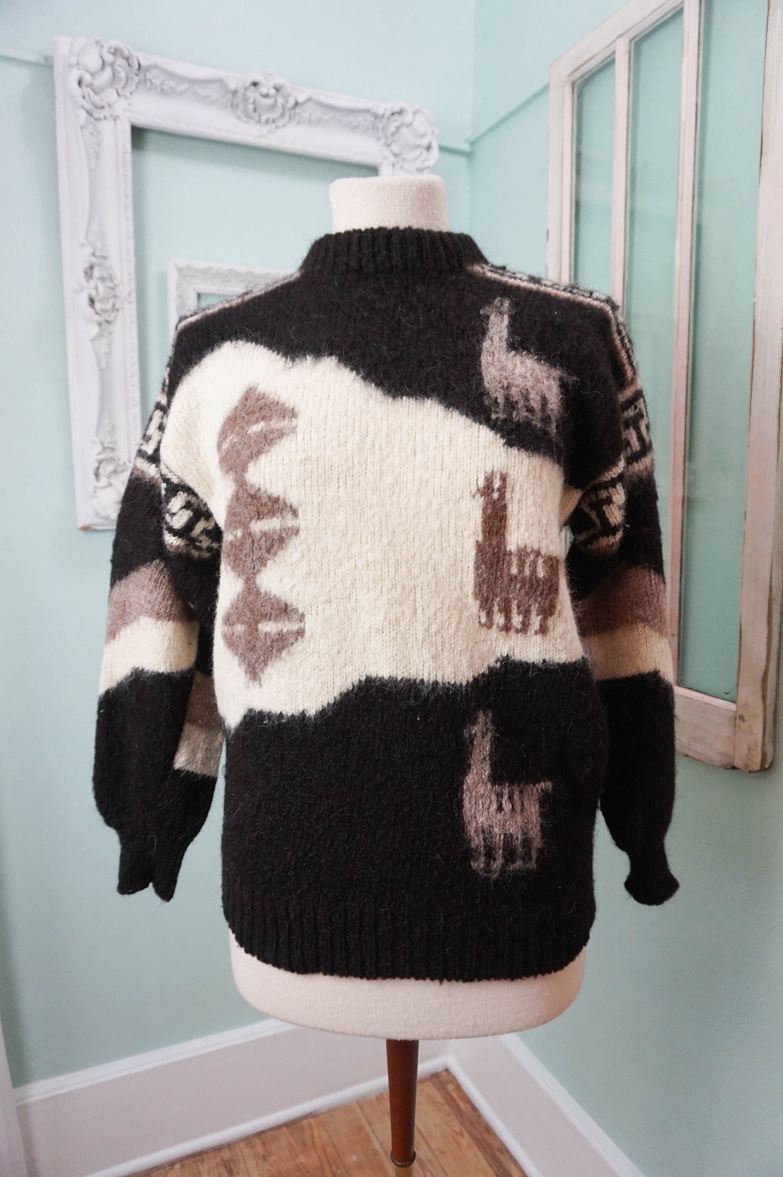 Stylish Alpaca Wool Sweater / Pullover Women Sz L - Etsy