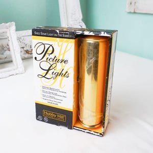 New in Box Gallery Display or Piano Lamp / Brassy Vintage Traditional Decor / Directional Lighting Up Light