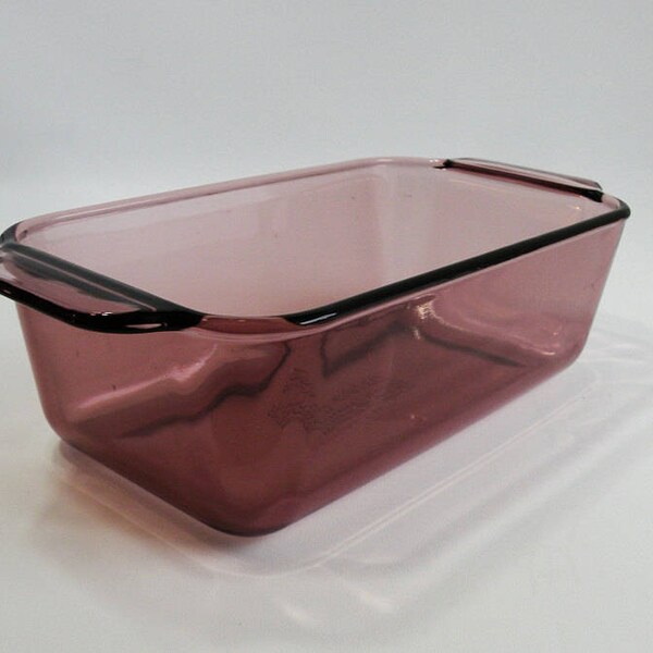 Purple Pyrex Glass 5 x 9 Loaf Pan 213-R / Cranberry Vintage Bakeware / 1970s Retro Kitchen Cooking Dish