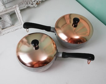 Choose ONE Wearever Hallite Aluminum Sauce Pan with Lid / Vintage MCM Kitchen Cookware