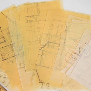 Various House and Building Illustrations / Pencil Drawing on Tracing ...