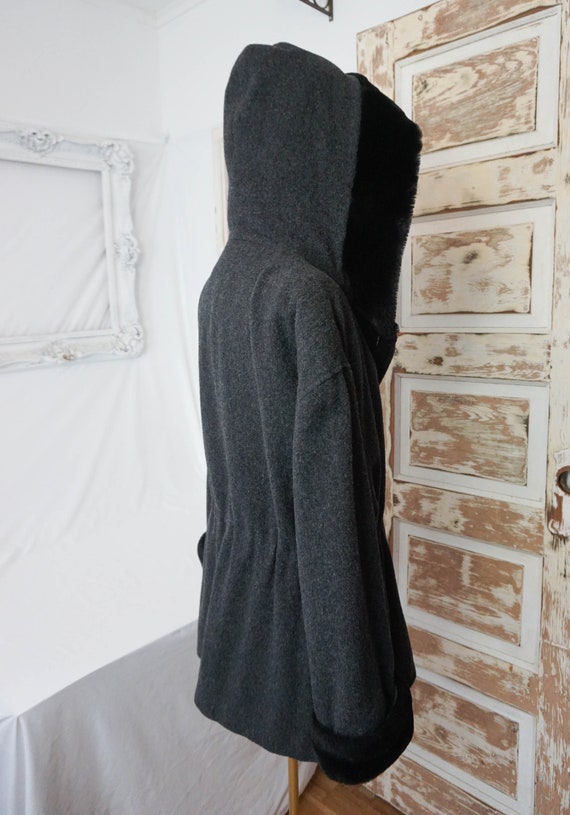 Albert Nipon Dressy Wool Coat with Hood and Faux … - image 7