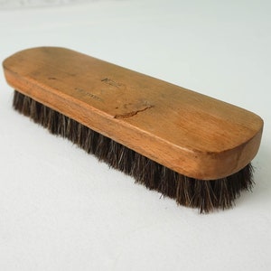 Wood Handled Horse Hair Boot Brush / Vintage Rustic Tools