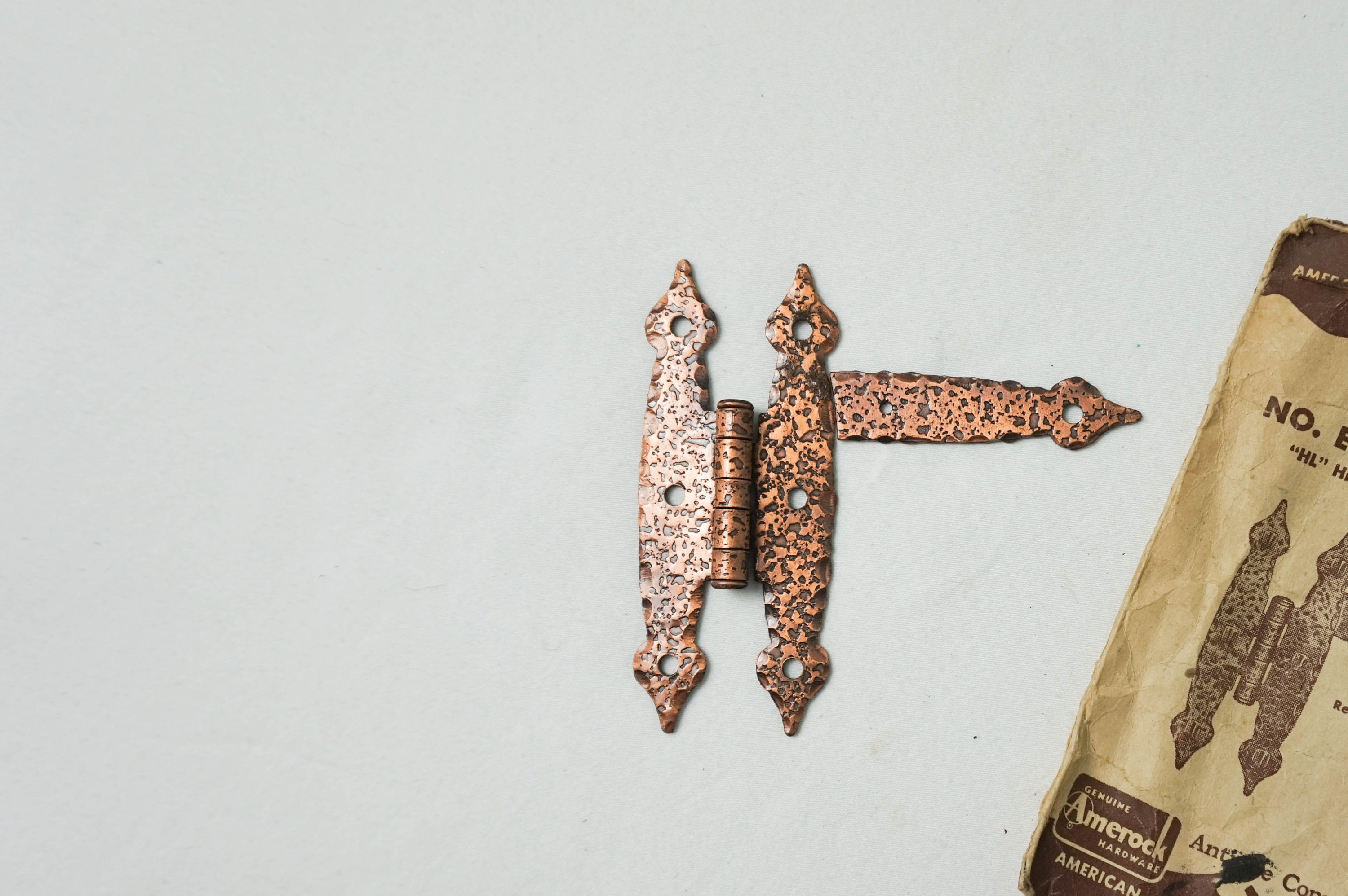 Rose Gold Hammered Hinges / Vintage MCM Kitchen Etsy