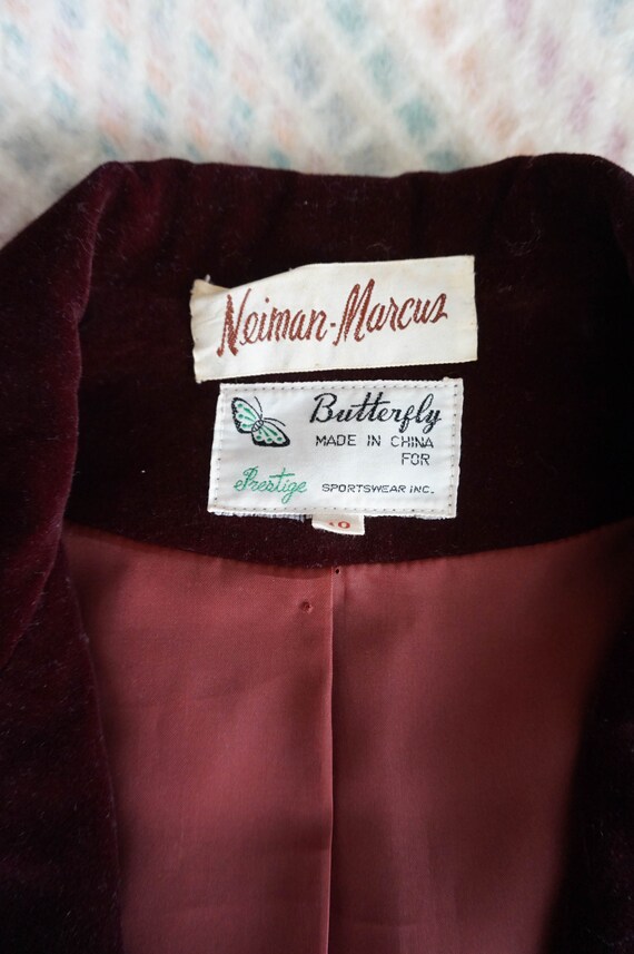 Purple Velvet Women's Jacket  / Vintage Business … - image 9