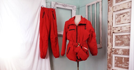 Nils Bright Red Ski Jacket and Pants / Women Winter Clothing Sz
