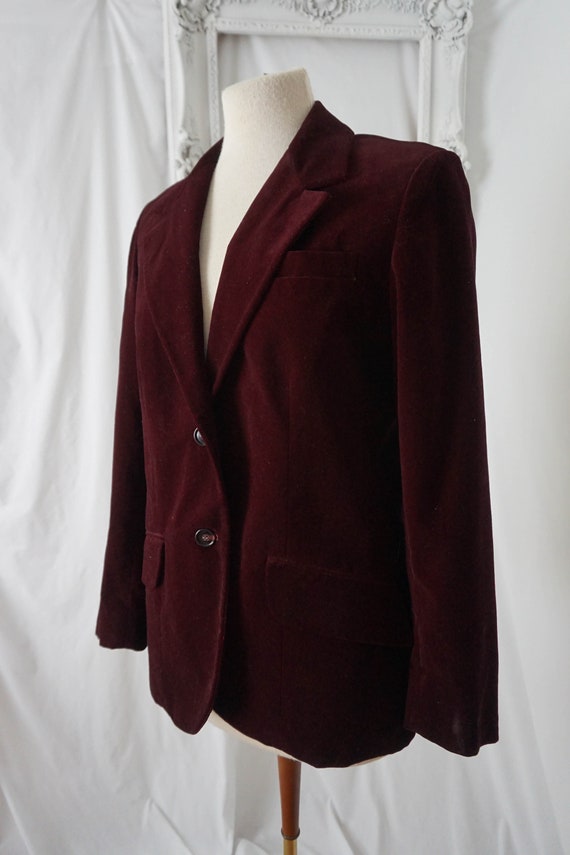 Purple Velvet Women's Jacket  / Vintage Business … - image 4