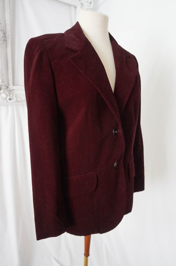 Purple Velvet Women's Jacket  / Vintage Business … - image 5