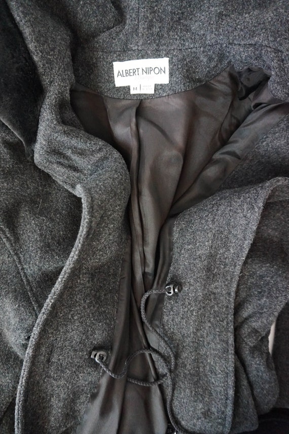 Albert Nipon Dressy Wool Coat with Hood and Faux … - image 9