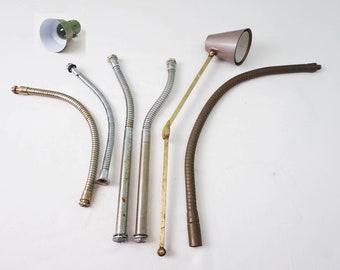 Choose ONE Goose Neck or Articulating Lamp Parts / Vintage Lighting Hardware / DIY Lamp Salvaged Replacement Parts