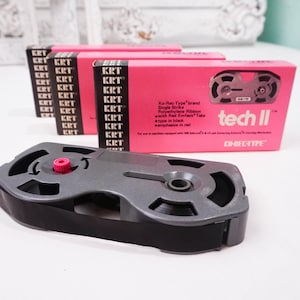 Typewriter Ribbons Tech II KorRecType Single Strike Polyethylene Ribbon Black with Red / Vintage 80s Office Equipment Supplies