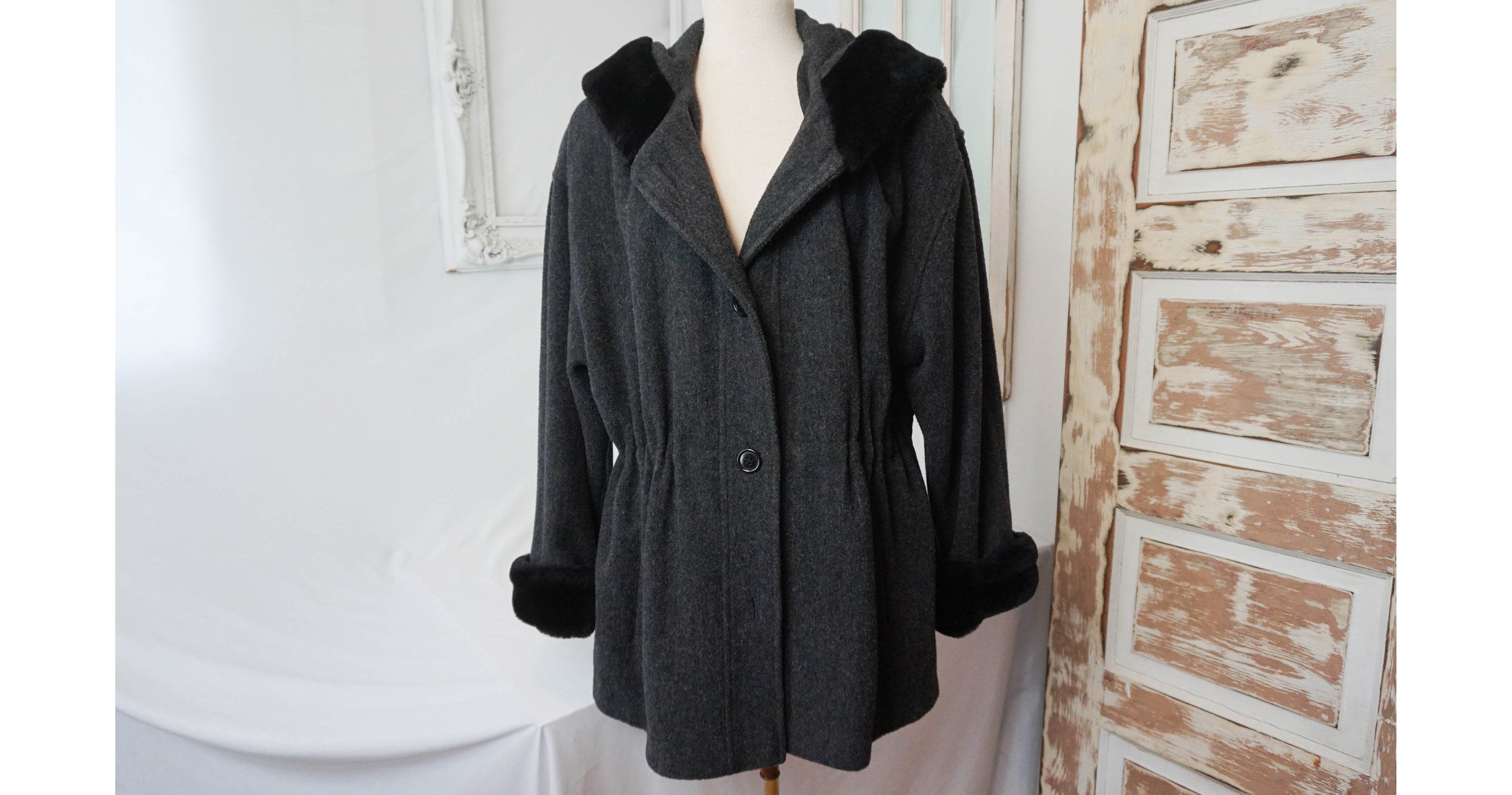 albert nipon wool coat