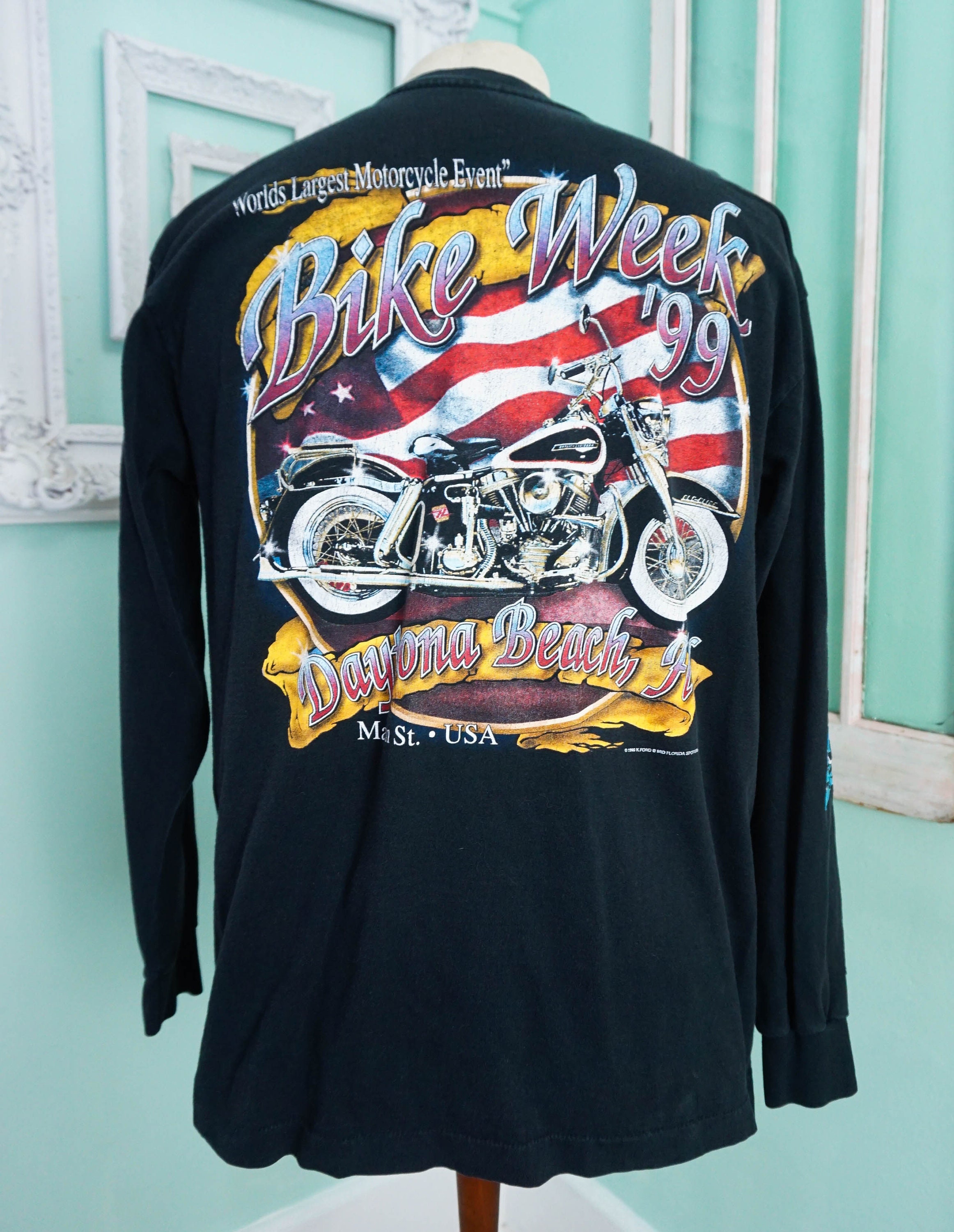 Long Sleeve 1999 Bike Week Biker T Shirt / Vintage Daytona - Etsy