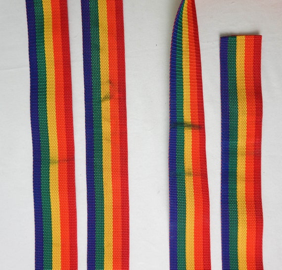 2-Inch Wide Rainbow Luggage Strap 80" Long / Vint… - image 8