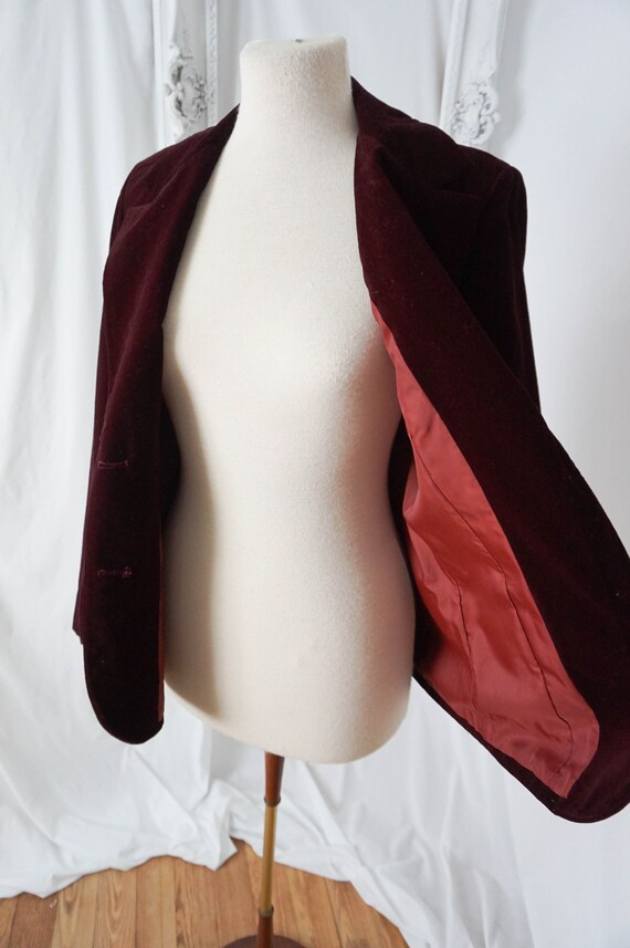 Purple Velvet Women's Jacket  / Vintage Business … - image 2