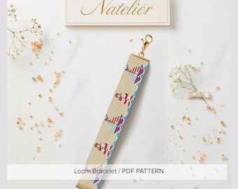 Motif de bracelet à tisser en mer | PDF Tutoriel pour le perlage (téléchargement numérique)